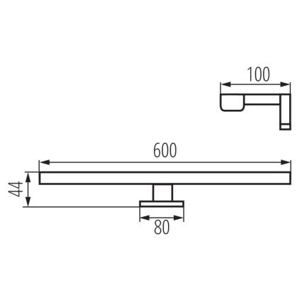 LED Vonios veidrodžio šviestuvas ASTIM LED/12W/230V IP44 chromas