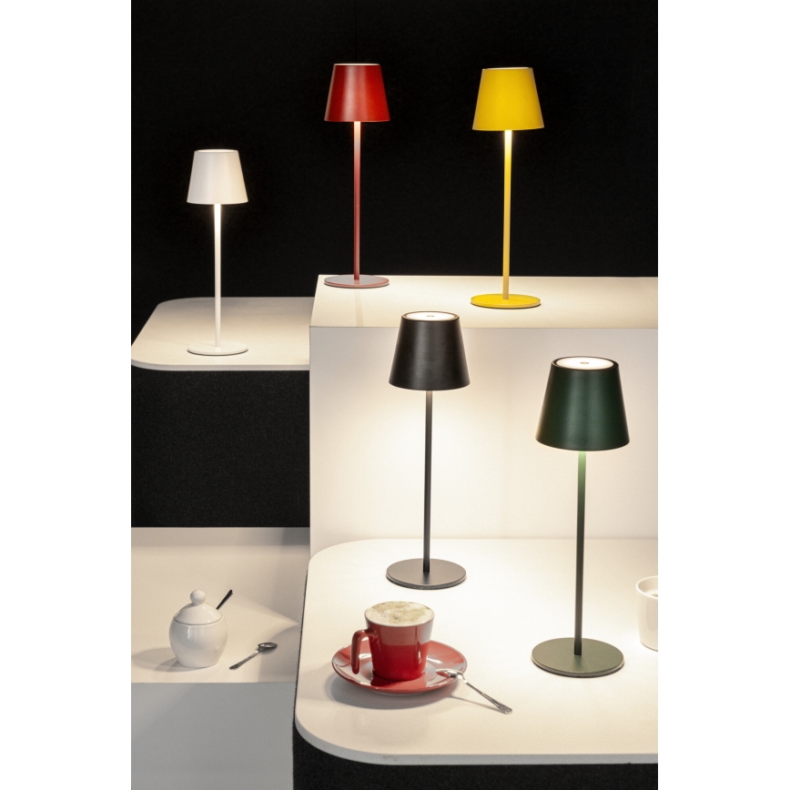 LED Pritemdomas įkraunamas stalinis šviestuvas INITA LED/1,2W/1800 mAh IP54 juoda