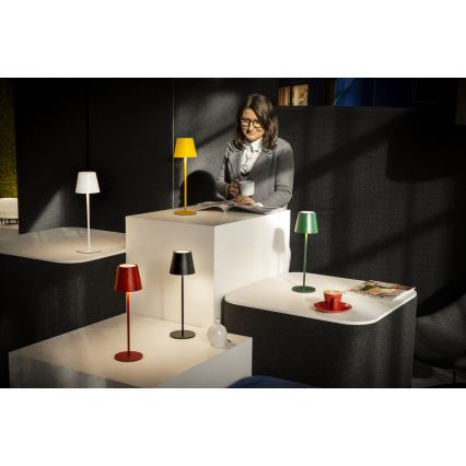 LED Pritemdomas įkraunamas stalinis šviestuvas INITA LED/1,2W/1800 mAh IP54 juoda