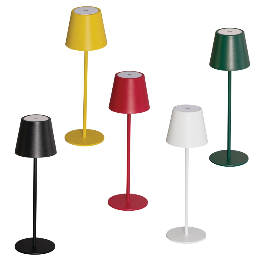 LED Pritemdomas įkraunamas stalinis šviestuvas INITA LED/1,2W/1800 mAh IP54 juoda