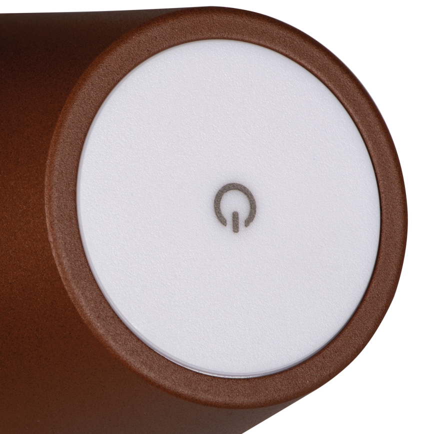 LED Pritemdomas įkraunamas stalinis šviestuvas INITA LED/1,2W/1800 mAh IP54 ruda