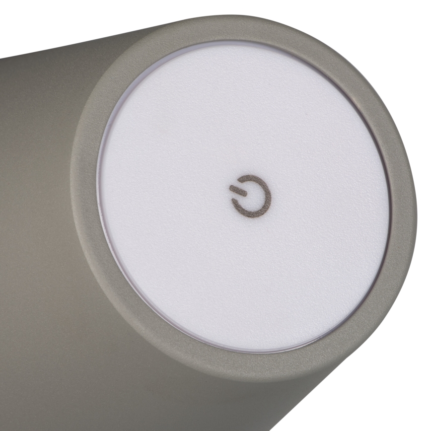 LED Pritemdomas įkraunamas stalinis šviestuvas INITA LED/1,2W/1800 mAh IP54 pilka