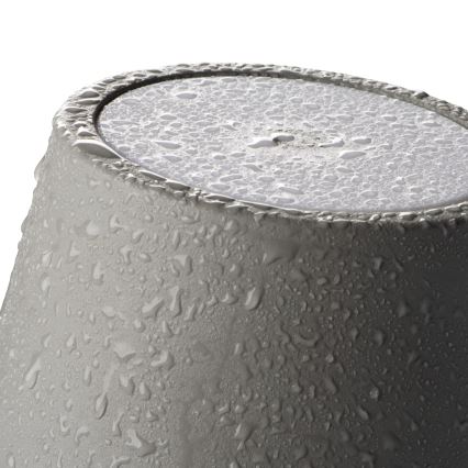 LED Pritemdomas įkraunamas stalinis šviestuvas INITA LED/1,2W/1800 mAh IP54 pilka