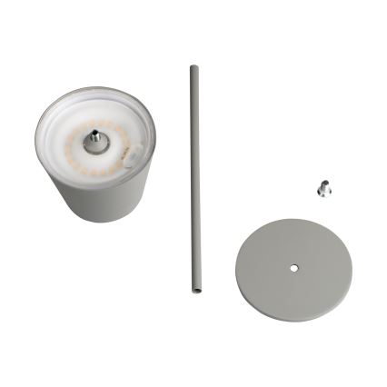 LED Pritemdomas įkraunamas stalinis šviestuvas INITA LED/1,2W/1800 mAh IP54 pilka