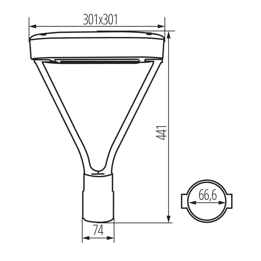 LED gatvės šviestuvas PARCOLI LED/30/40/50W/230V 3000/4000/6500K IP66 pilka