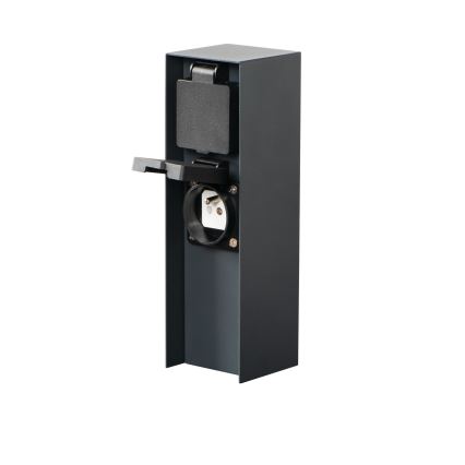 Lauko kištukinių lizdų stulpas DASTO 2Z Type E 230V IP44 antracitas