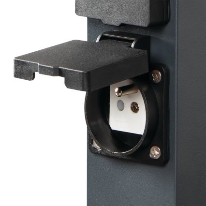 Lauko kištukinių lizdų stulpas NASTO 2Z Type E 230V IP44 antracitas