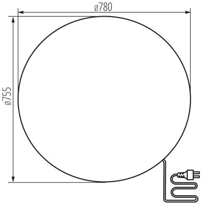 Lauko šviestuvas STONO 1xE27/25W/230V diametras 78 cm IP65
