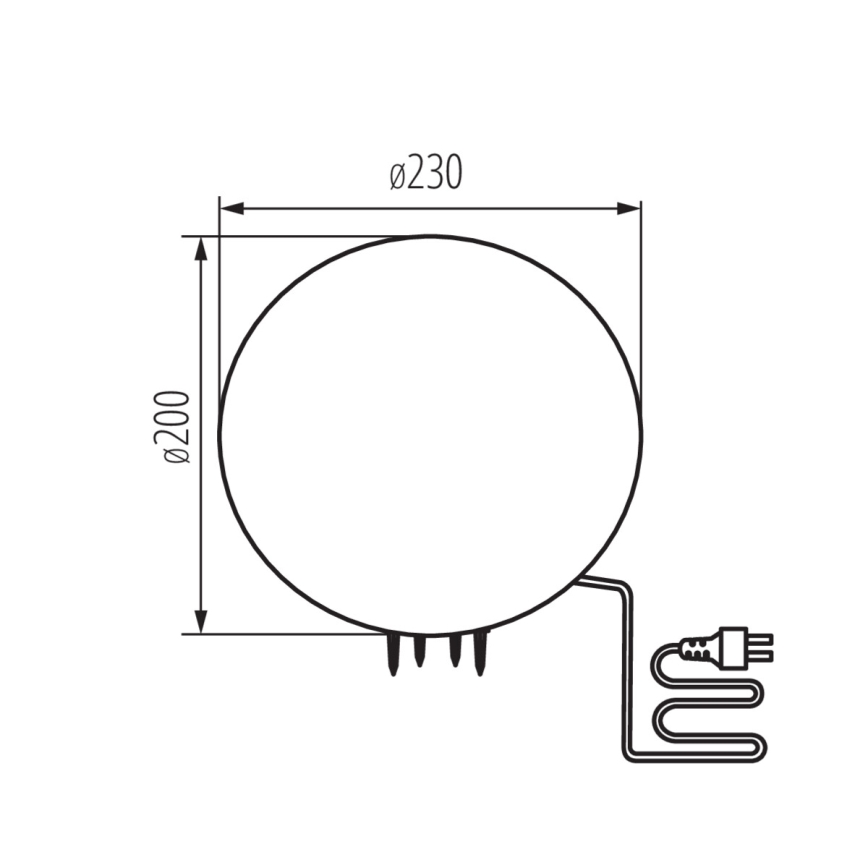 Lauko šviestuvas STONO 1xE27/15W/230V skersmuo 23 cm IP65