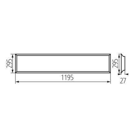 LED įleidžiama lubų panelė BLINGO LED/34W/230V 120x30 cm UGR&lt;16