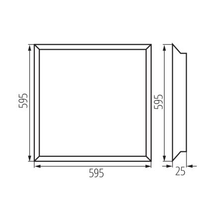 LED įleidžiama lubų panelė BLINGO LED/38W/230V 60x60 cm