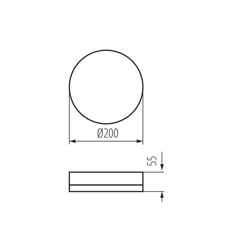 LED Darbinis lubinis šviestuvas IPER LED/19W/230V IK10 IP65 apvalus balta