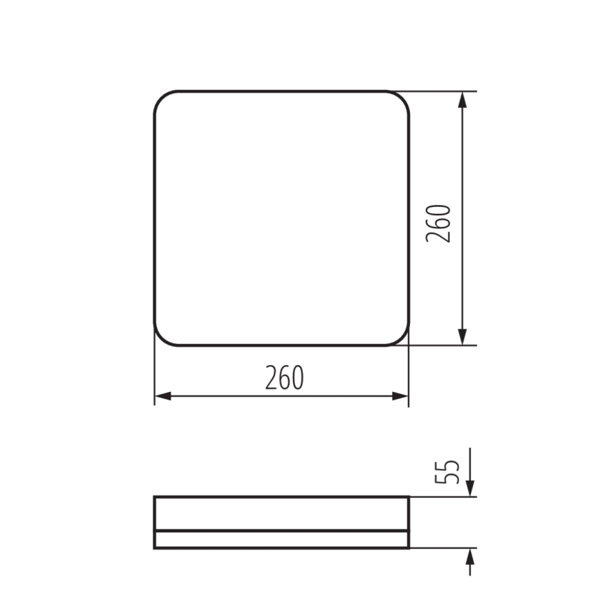LED Darbinis lubinis šviestuvas IPER LED/26W/230V IK10 IP65 kampinis balta