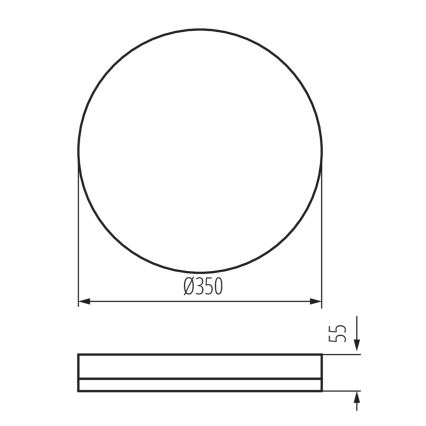 LED Darbinis lubinis šviestuvas su judesio jutikliu IPER LED/35W/230V IK10 IP65 apvalus balta