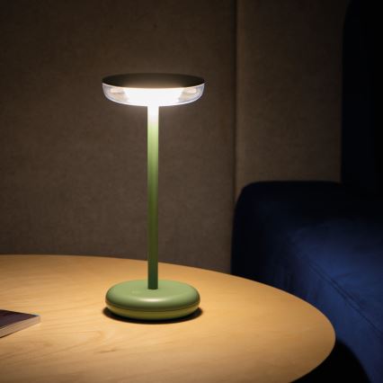 LED reguliuojama įkraunama lempa FLUXY LED/1,7W/1800 mAh IP44 žalia