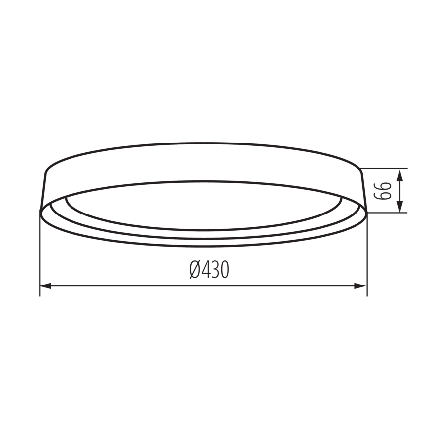 LED lubinis šviestuvas NIFU LED/17,8W/230V diametras 43 cm balta