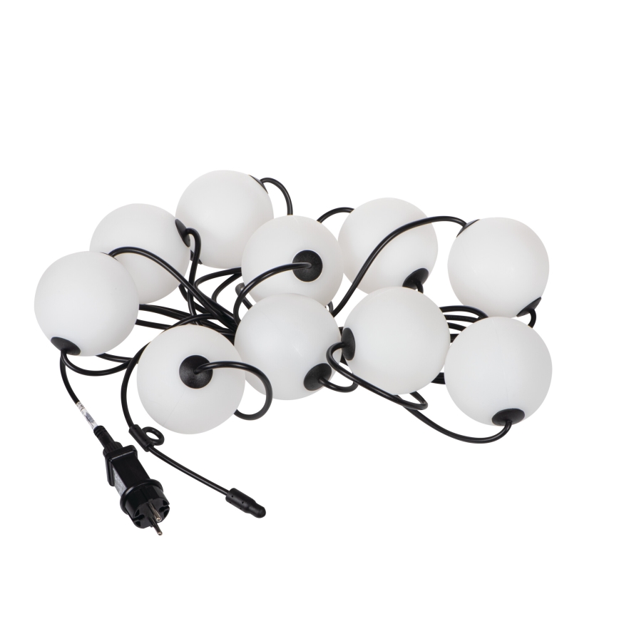 LED Dekoratyvinė lauko girlianda GIRLIANDA STONO 10xLED/10W/230V 6m IP67