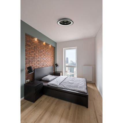 LED Pritemdomas lubinis šviestuvas su ventiliatoriumi PLAVE LED/48W/230V 3000/4000/6500K + nuotolinio valdymo pultas