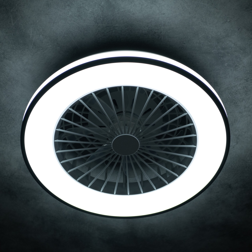 LED Pritemdomas lubinis šviestuvas su ventiliatoriumi PLAVE LED/48W/230V 3000/4000/6500K + nuotolinio valdymo pultas