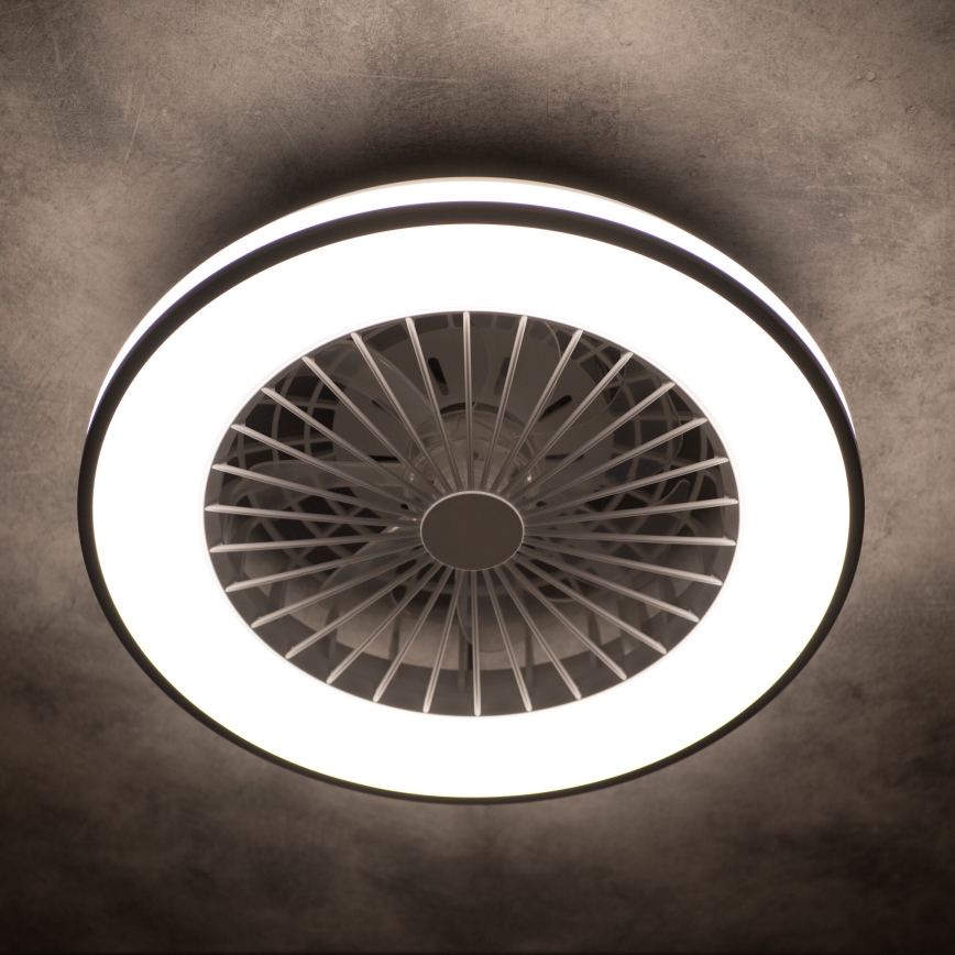 LED Pritemdomas lubinis šviestuvas su ventiliatoriumi PLAVE LED/48W/230V 3000/4000/6500K + nuotolinio valdymo pultas