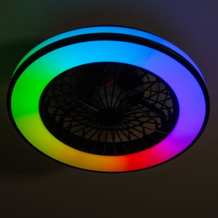 LED RGBW Pritemdomas lubinis šviestuvas su ventiliatoriumi PLAVE LED/48W/230V 3000/4000/6500K + nuotolinio valdymo pultas