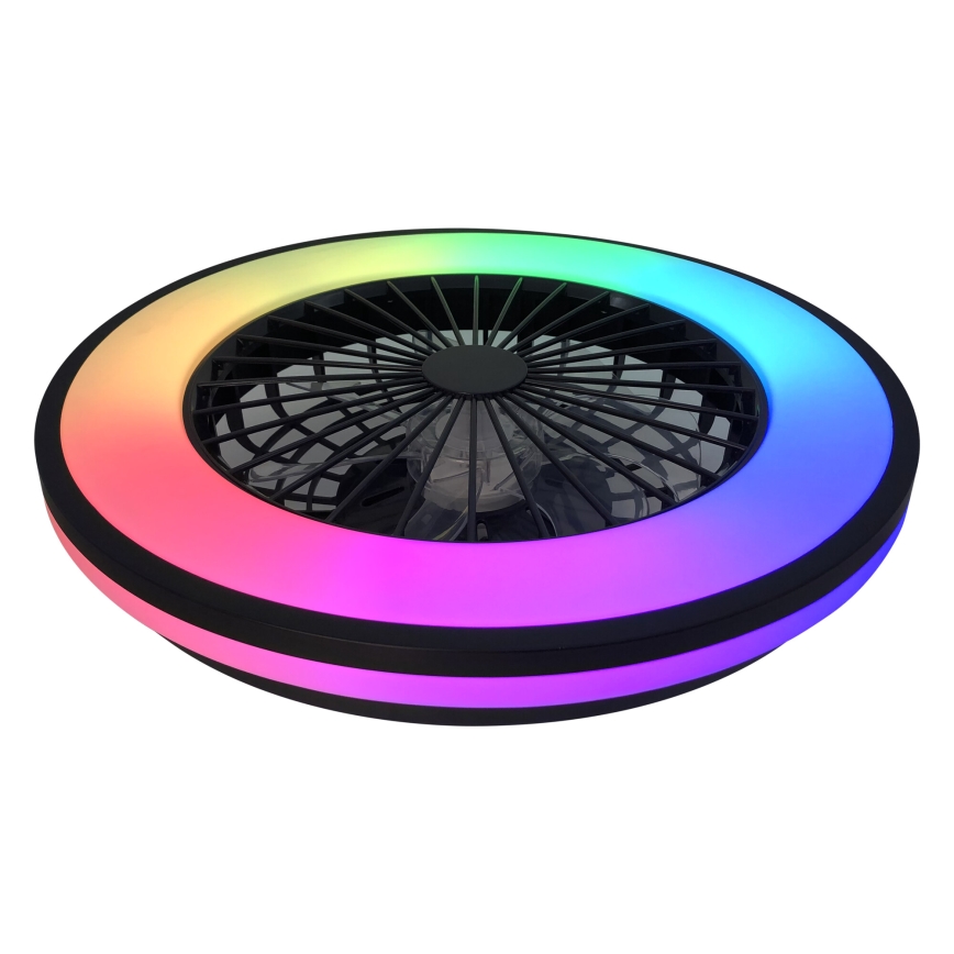 LED RGBW Pritemdomas lubinis šviestuvas su ventiliatoriumi PLAVE LED/48W/230V 3000/4000/6500K + nuotolinio valdymo pultas