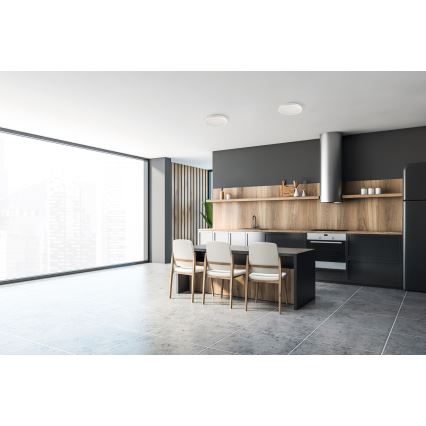 LED lubinis lauko šviestuvas BENO ECO LED/12W/230V 3000/4000/6500K diametras 20 cm IP65 balta