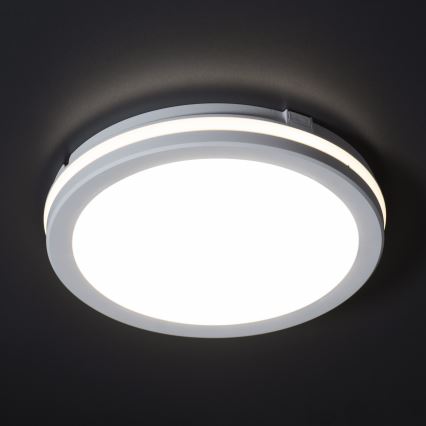 LED lubinis lauko šviestuvas BENO ECO LED/12W/230V 3000/4000/6500K diametras 20 cm IP65 balta