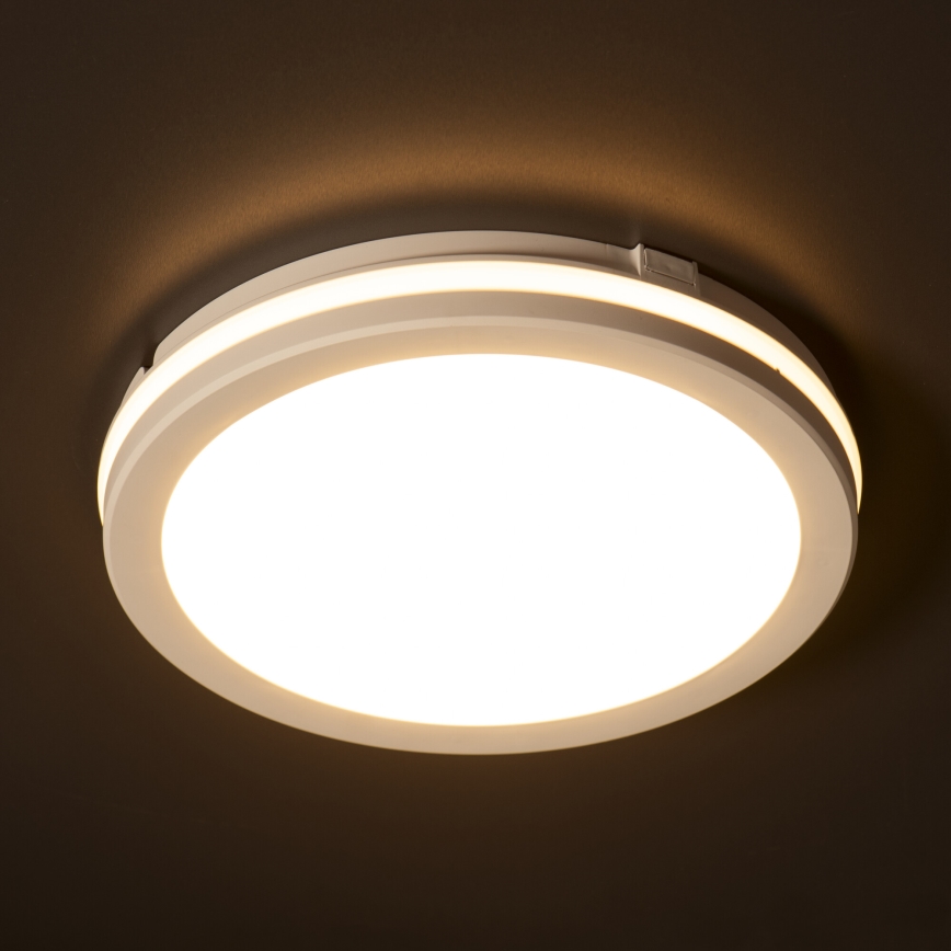 LED lubinis lauko šviestuvas BENO ECO LED/12W/230V 3000/4000/6500K diametras 20 cm IP65 balta
