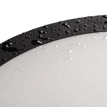 LED lubinis lauko šviestuvas BENO E LED/12W/230V 3000/4000/6500K diametras 20 cm IP65 juoda