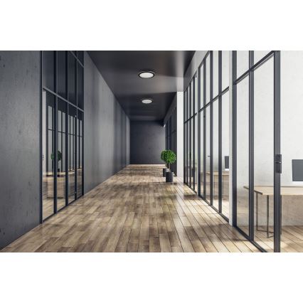 LED lubinis lauko šviestuvas BENO ECO LED/12W/230V 3000/4000/6500K diametras 20 cm IP65 juoda