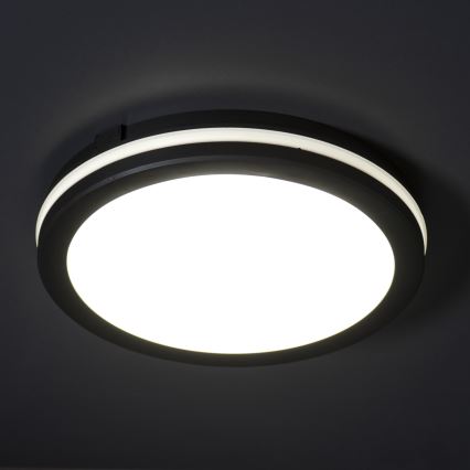LED lubinis lauko šviestuvas BENO ECO LED/12W/230V 3000/4000/6500K diametras 20 cm IP65 juoda
