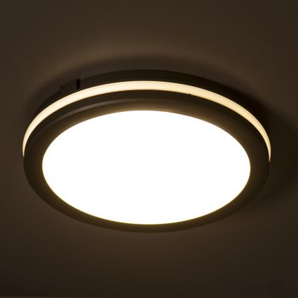 LED lubinis lauko šviestuvas BENO ECO LED/12W/230V 3000/4000/6500K diametras 20 cm IP65 juoda