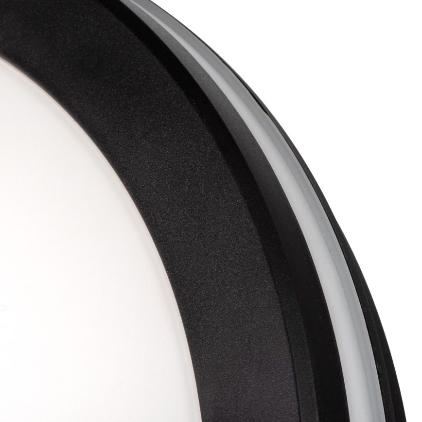 LED lubinis lauko šviestuvas BENO ECO LED/12W/230V 3000/4000/6500K diametras 20 cm IP65 juoda