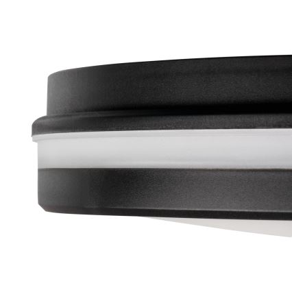 LED lubinis lauko šviestuvas BENO ECO LED/12W/230V 3000/4000/6500K diametras 20 cm IP65 juoda