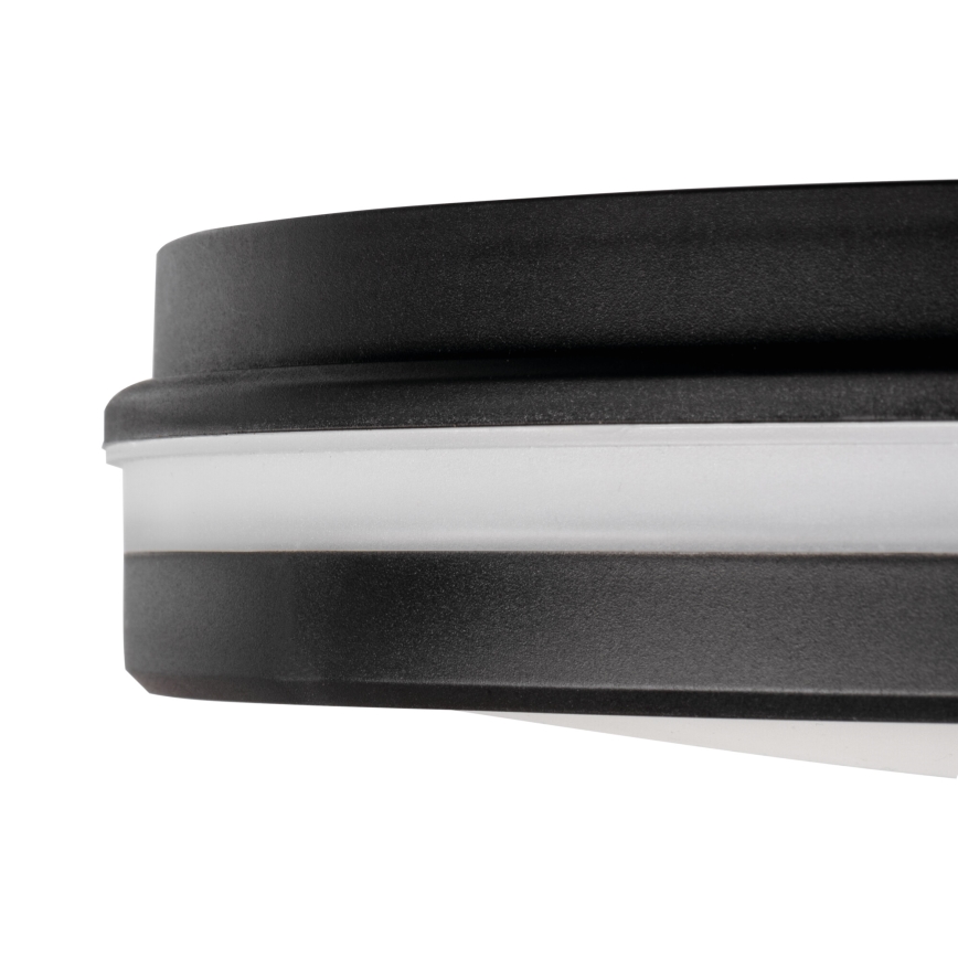LED lubinis lauko šviestuvas BENO ECO LED/12W/230V 3000/4000/6500K diametras 20 cm IP65 juoda