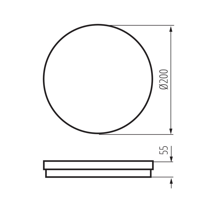 LED lubinis lauko šviestuvas BENO ECO LED/12W/230V 3000/4000/6500K diametras 20 cm IP65 juoda
