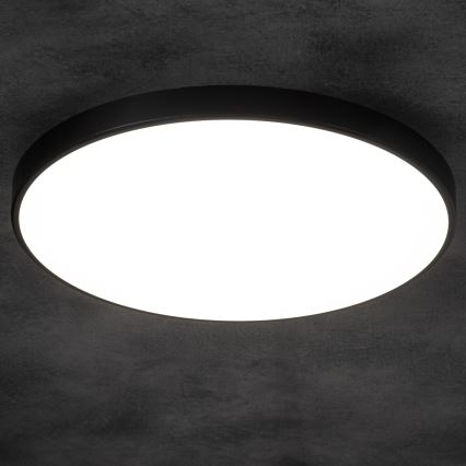 LED Pritemdomas lubinis šviestuvas PLAFON LED/20W/230V 3000-6500K Wi-Fi juoda