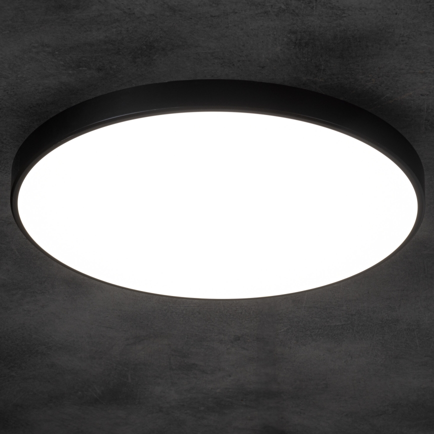 LED Pritemdomas lubinis šviestuvas PLAFON LED/20W/230V 3000-6500K Wi-Fi juoda
