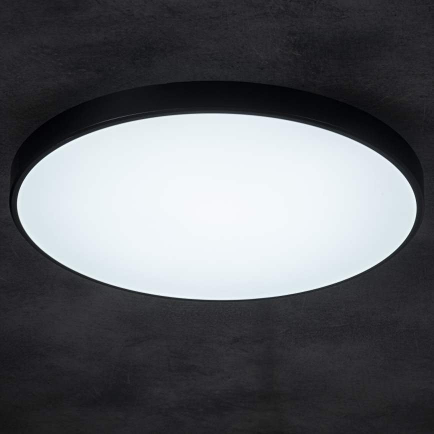 LED Pritemdomas lubinis šviestuvas PLAFON LED/20W/230V 3000-6500K Wi-Fi juoda