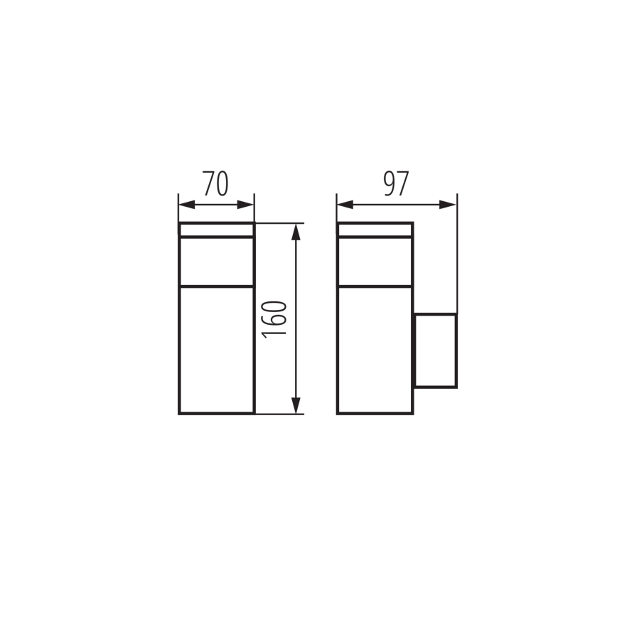 Lauko sieninis šviestuvas DASTEN 1xG9/11W/230V IP44 juoda