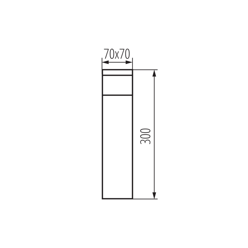 Lauko šviestuvas DASTEN 1xG9/11W/230V 30 cm IP44 juoda