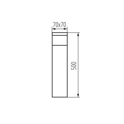 Lauko šviestuvas DASTEN 1xG9/11W/230V 50 cm IP44 juoda