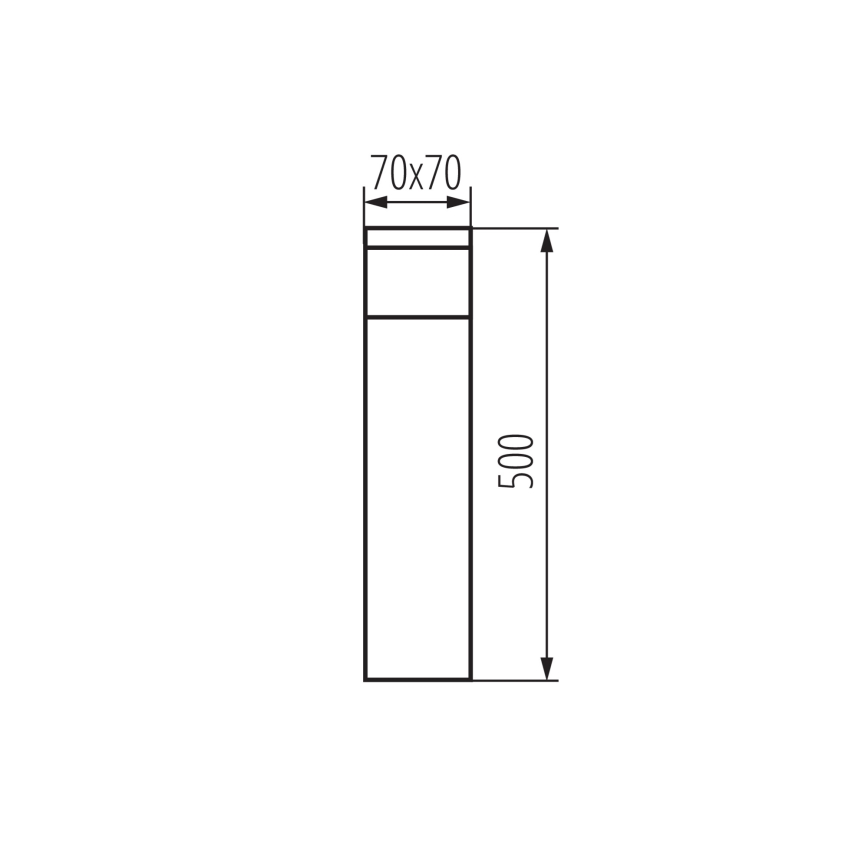 Lauko šviestuvas DASTEN 1xG9/11W/230V 50 cm IP44 juoda