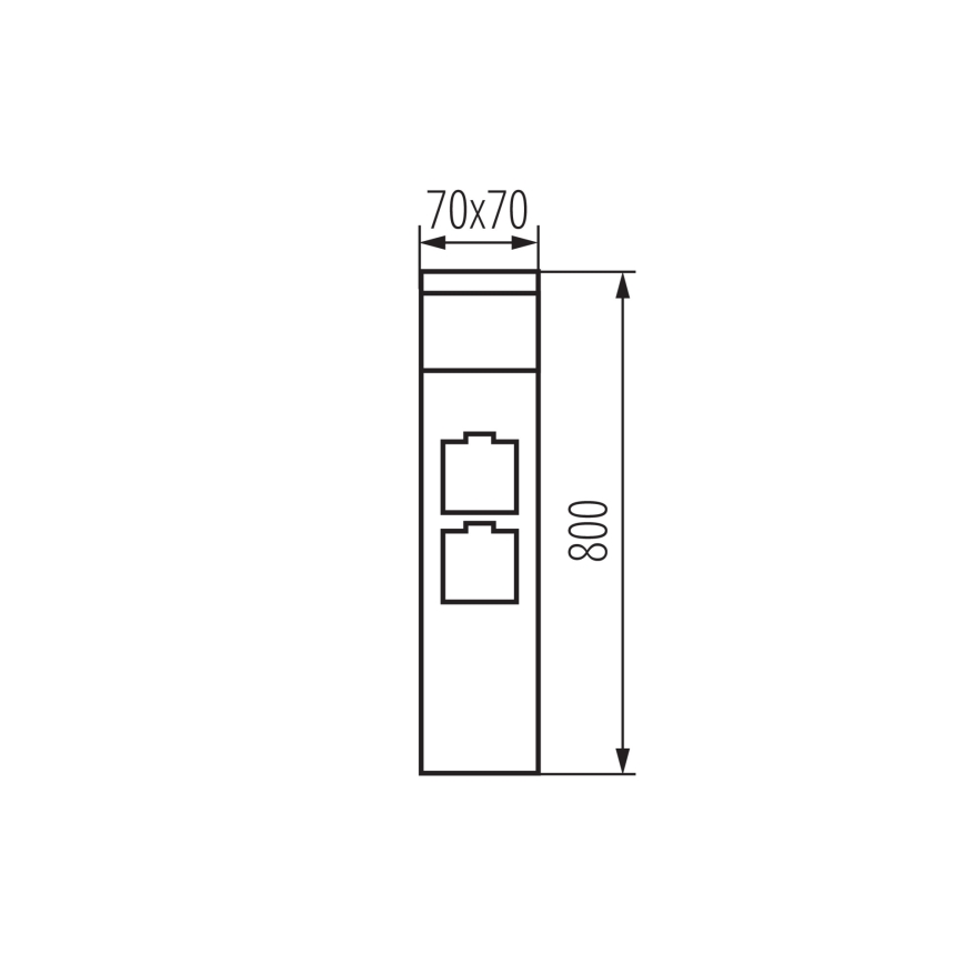 Lauko lempa su 2 lizdais DASTEN 1xG9/11W/230V 80 cm IP44 juoda