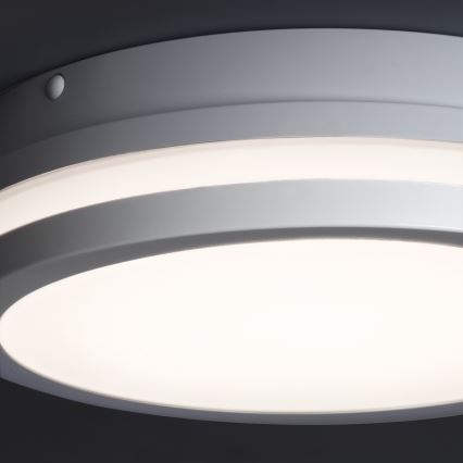 LED lubinis lauko šviestuvas su judesio jutikliu BENO LED/12/18W/230V 3000/3500/4000K IP65 balta apvalus
