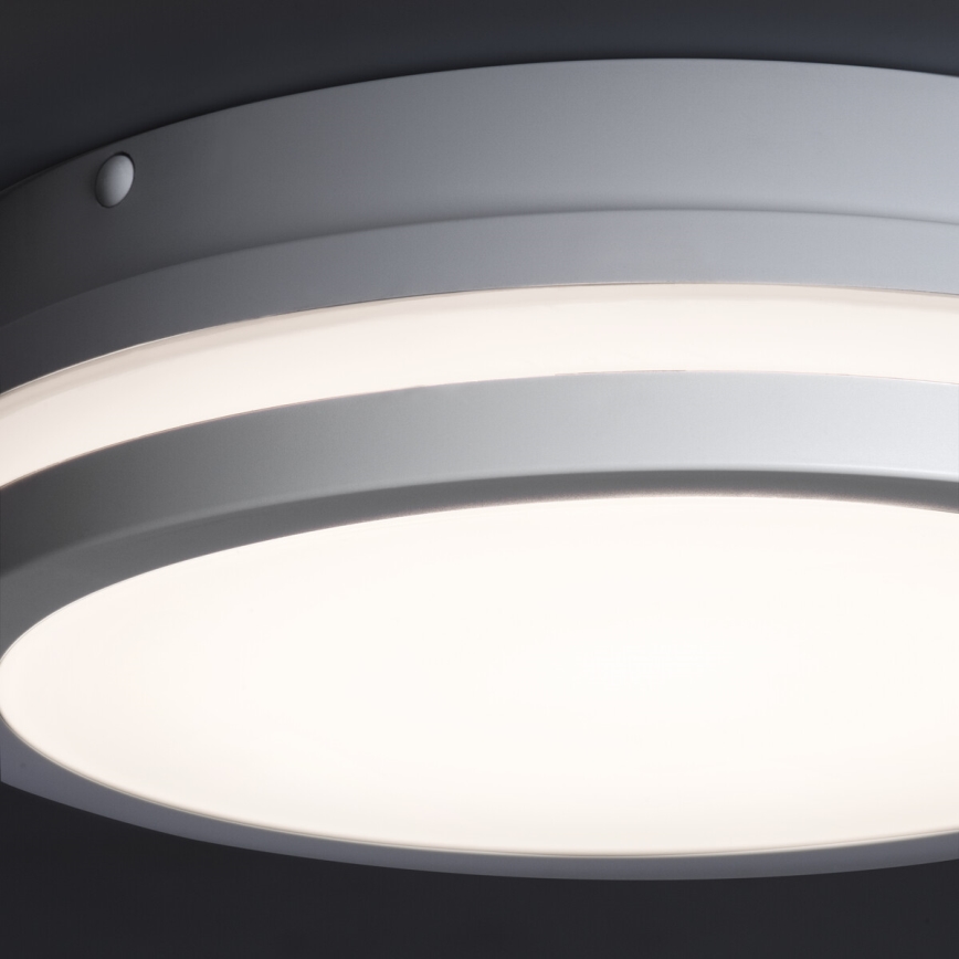 LED lubinis lauko šviestuvas su judesio jutikliu BENO LED/12/18W/230V 3000/3500/4000K IP65 balta apvalus