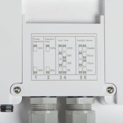 LED lubinis lauko šviestuvas su judesio jutikliu BENO LED/24/30W/230V 3000/3500/4000K IP65 balta kampinis
