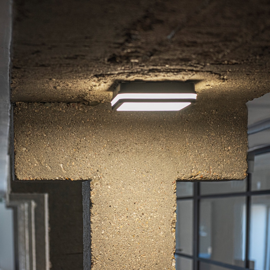 LED lubinis lauko šviestuvas su judesio jutikliu BENO LED/12/18W/230V 3000/3500/4000K IP65 antracitas kampinis