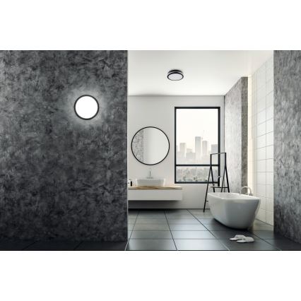 LED lubinis lauko šviestuvas su judesio jutikliu BENO LED/12/18W/230V 3000/3500/4000K IP65 antracitas apvalus